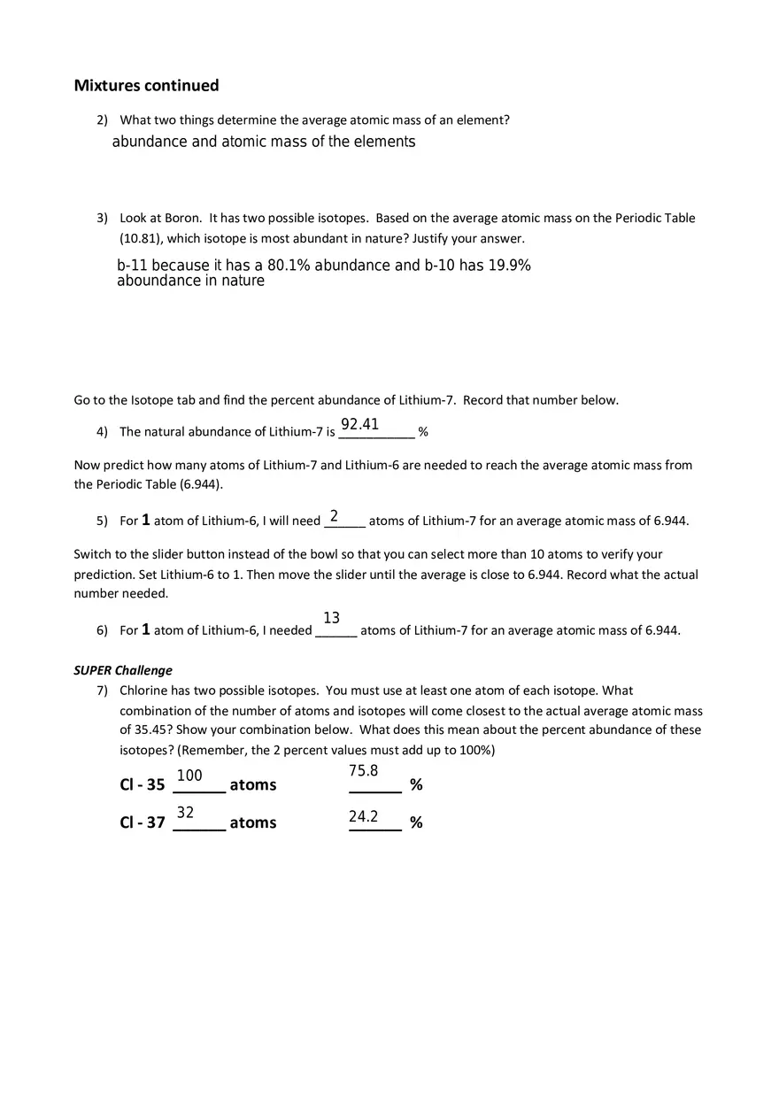 Isotopes and Atomic Mas - Page 3