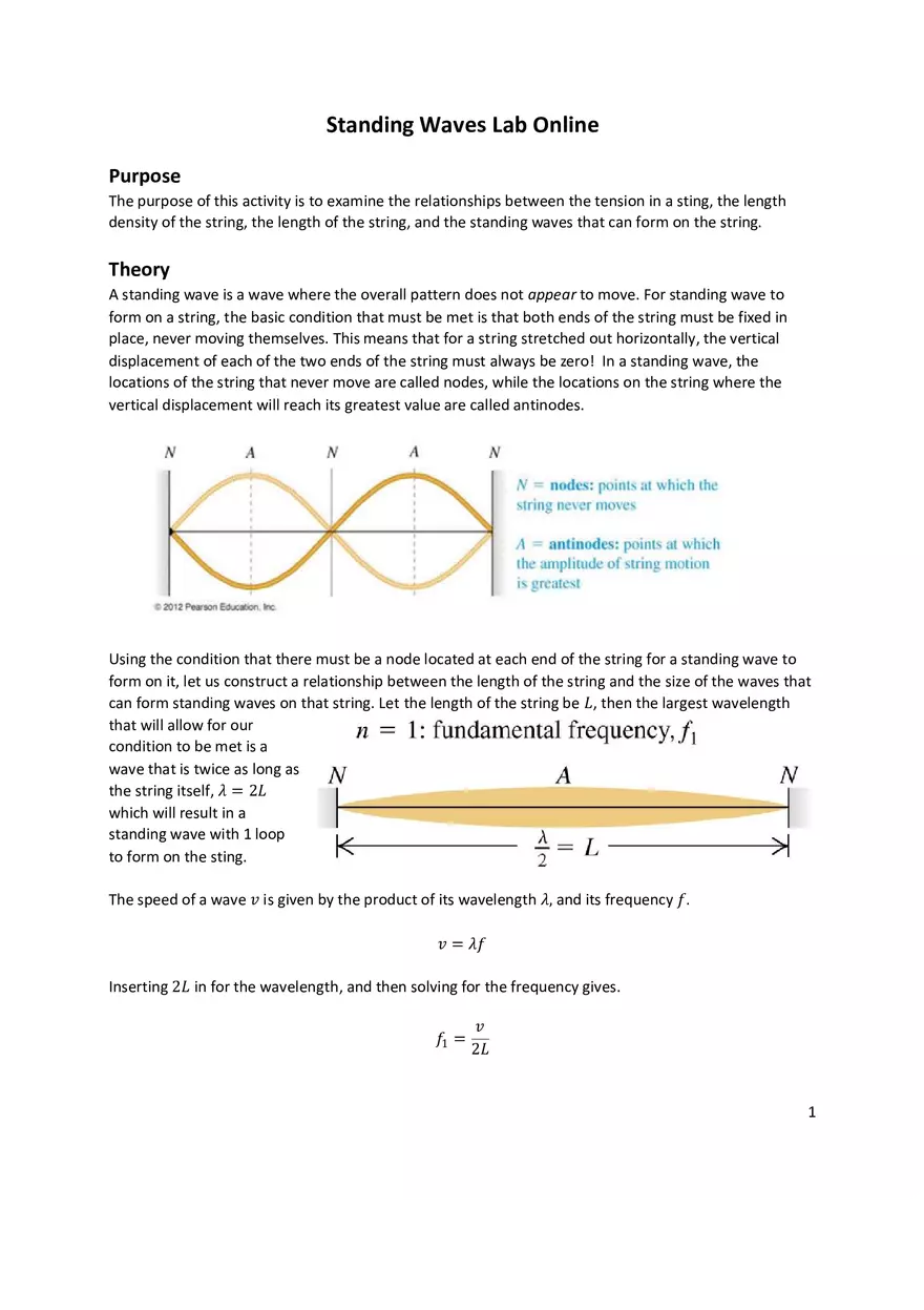 Standing Waves Lab Online - Page 1