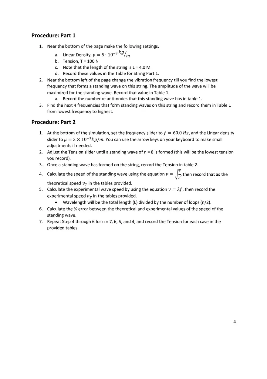 Standing Waves Lab Online - Page 4