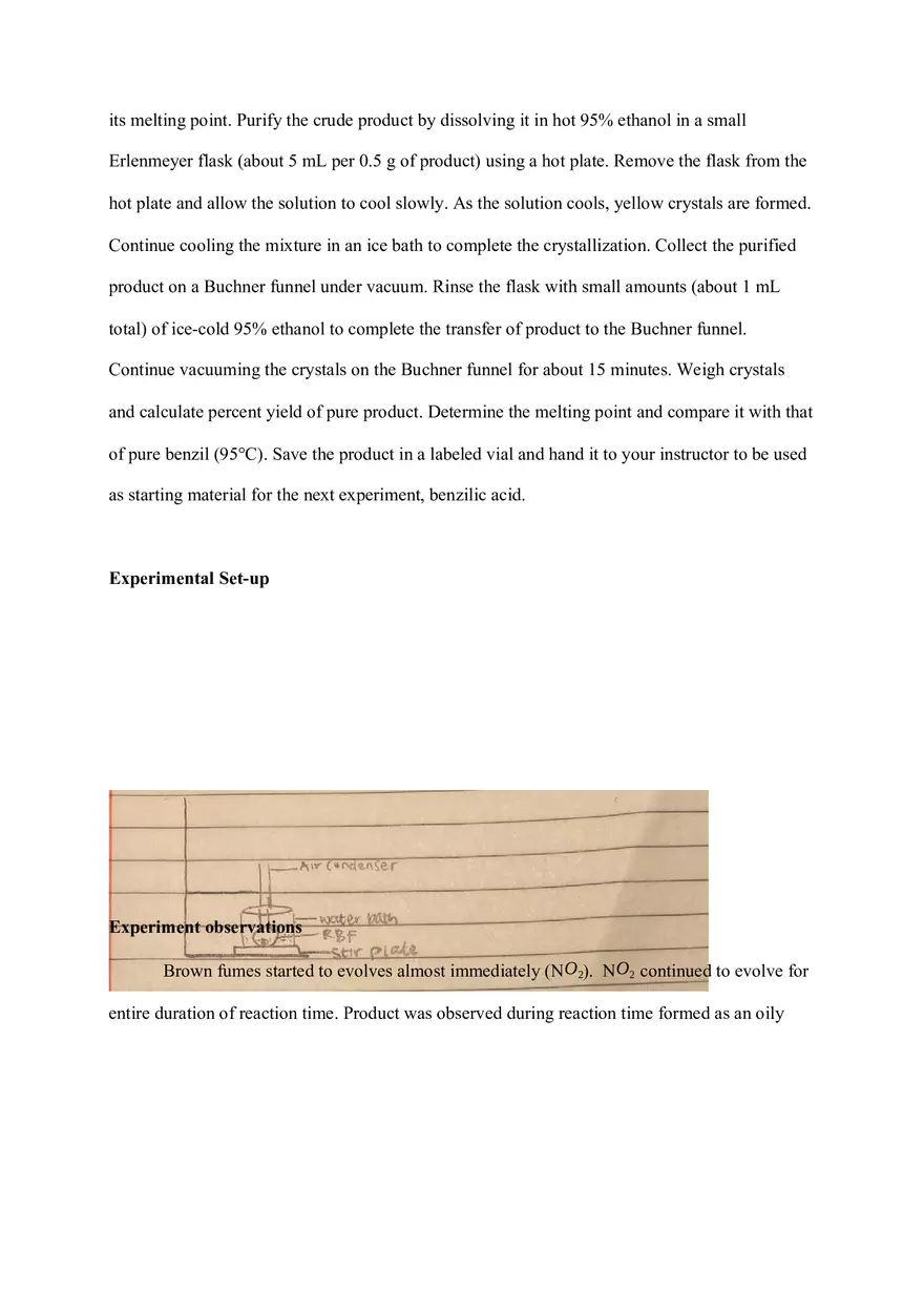 Benzil by Oxidation of Benzoin with Nitric Acid - Page 2