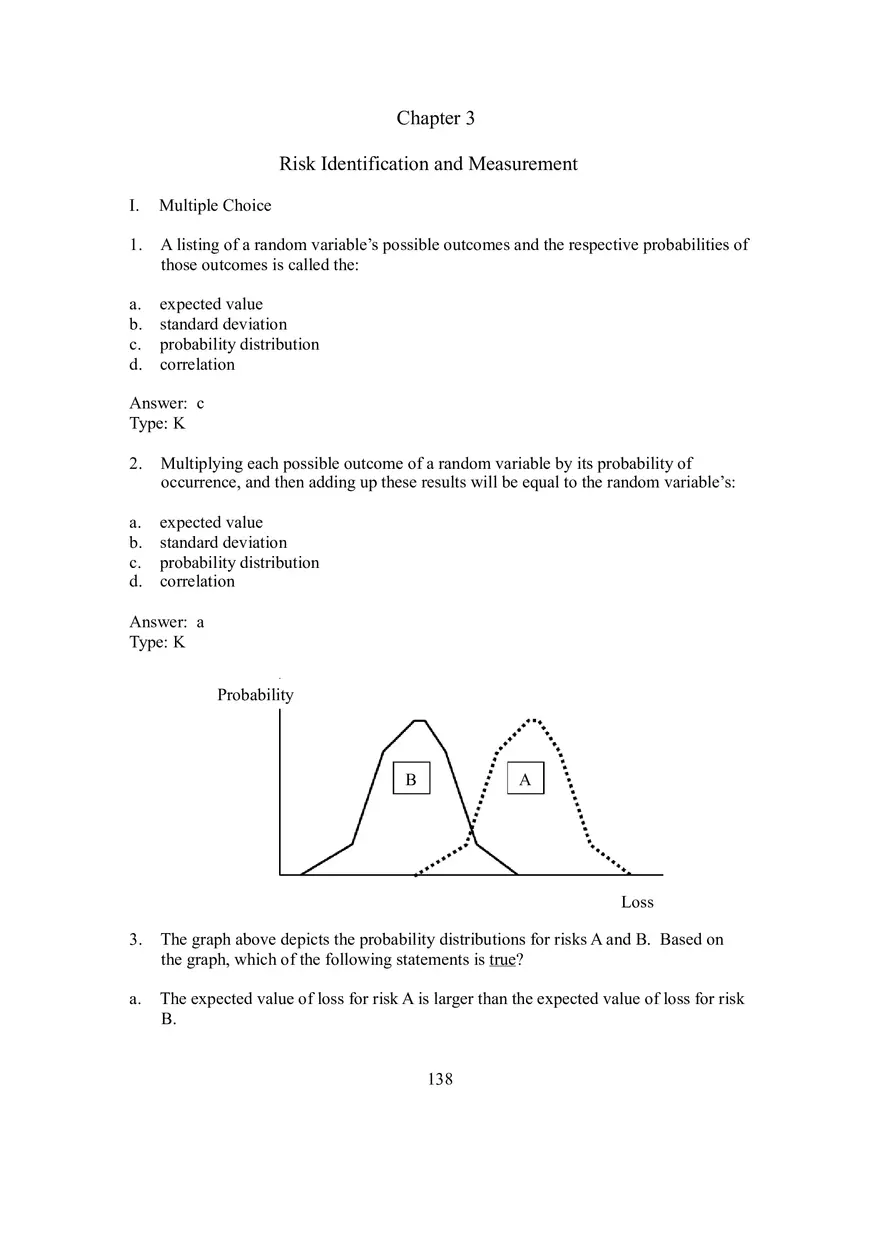 Chapter 3 Risk Identification and Measurement - Page 1