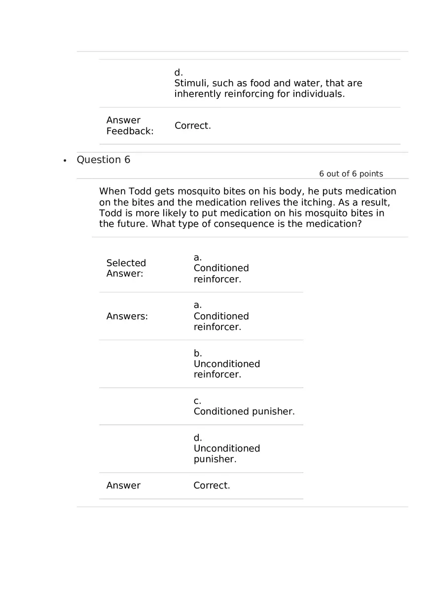 Which of the Following is the Best Example of a Conditioned Reinforcer - Page 8