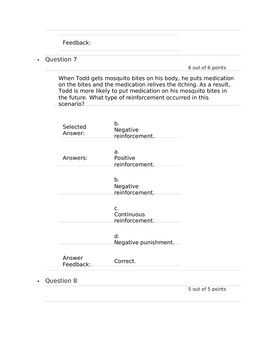 Which of the Following is the Best Example of a Conditioned Reinforcer - Page 9