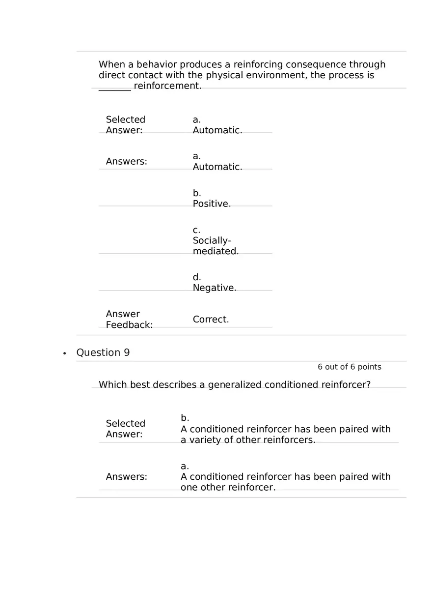 Which of the Following is the Best Example of a Conditioned Reinforcer - Page 10