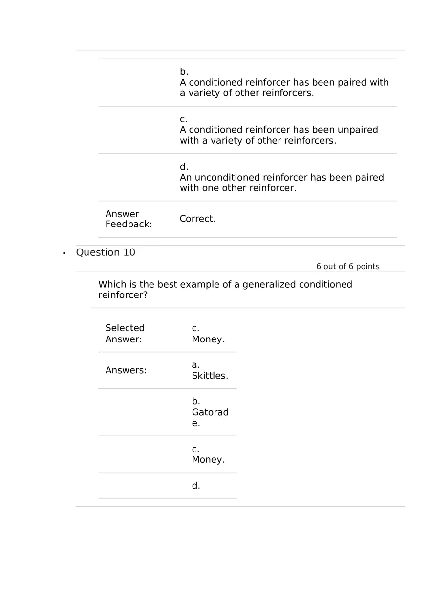 Which of the Following is the Best Example of a Conditioned Reinforcer - Page 11