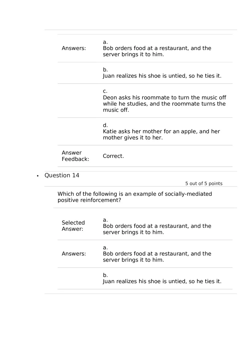 Which of the Following is the Best Example of a Conditioned Reinforcer - Page 14