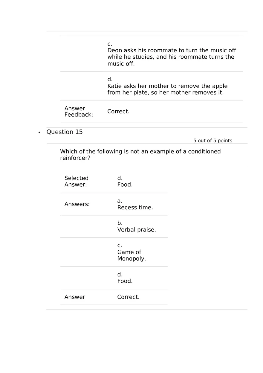 Which of the Following is the Best Example of a Conditioned Reinforcer - Page 3