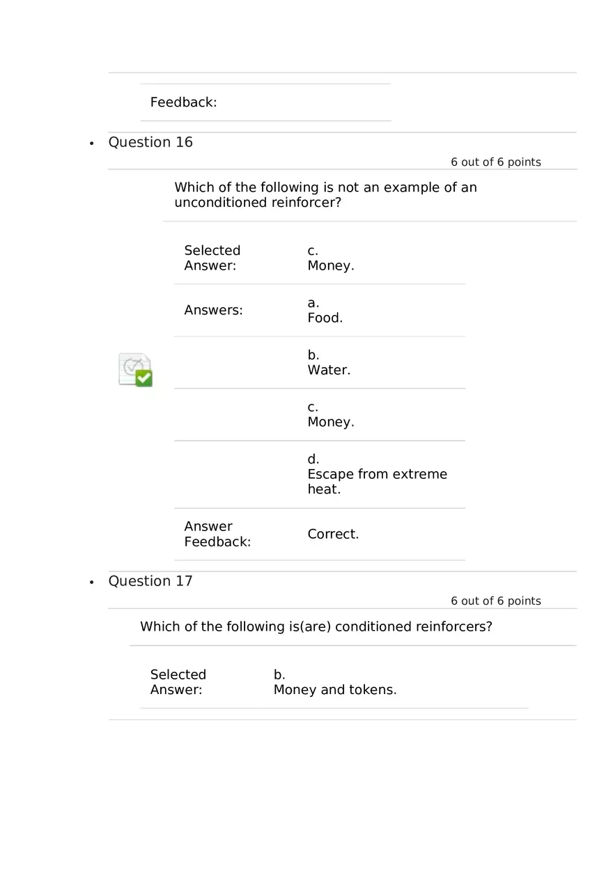 Which of the Following is the Best Example of a Conditioned Reinforcer - Page 4