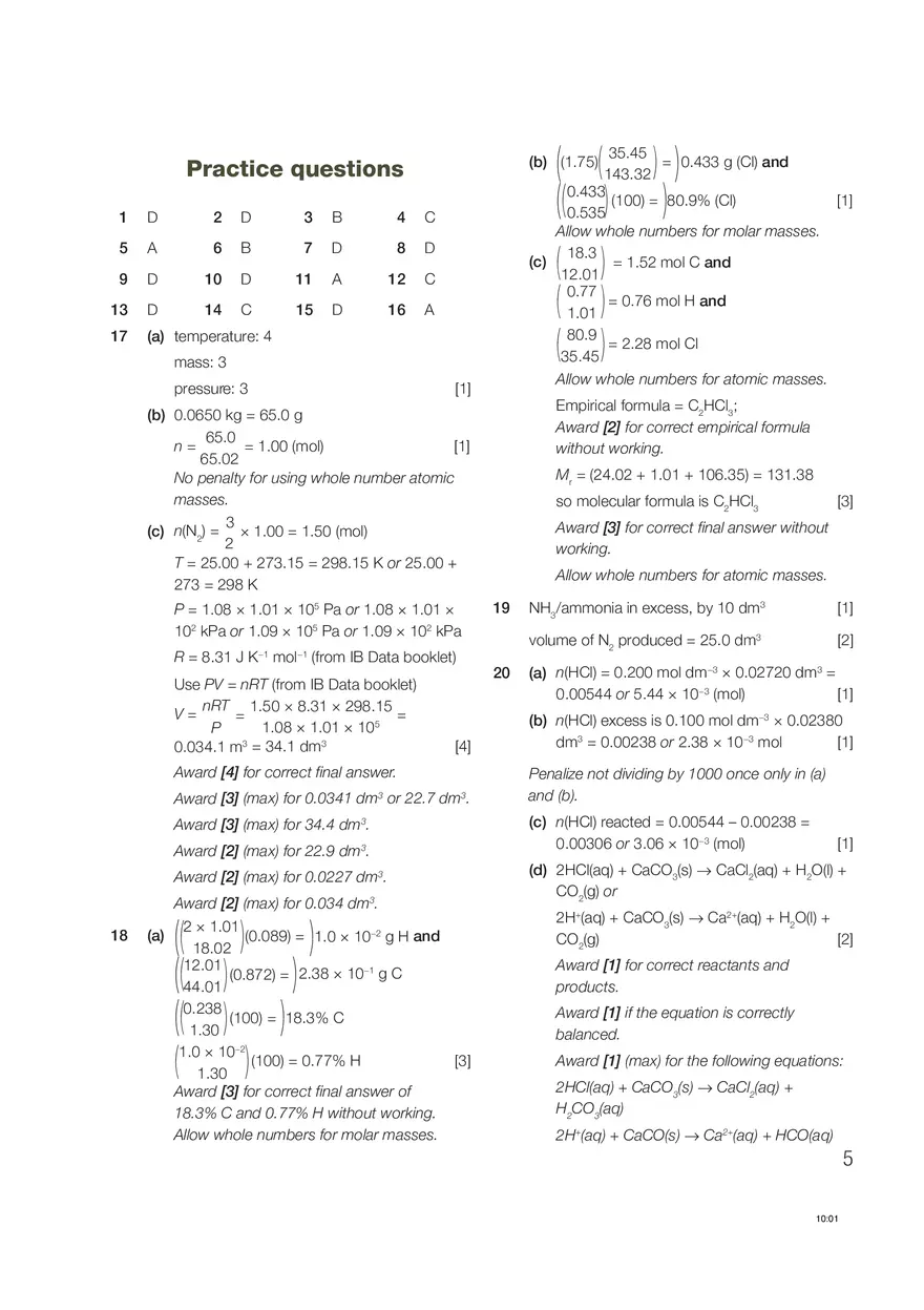 Chemistry Answers Chapter 1 - Page 4