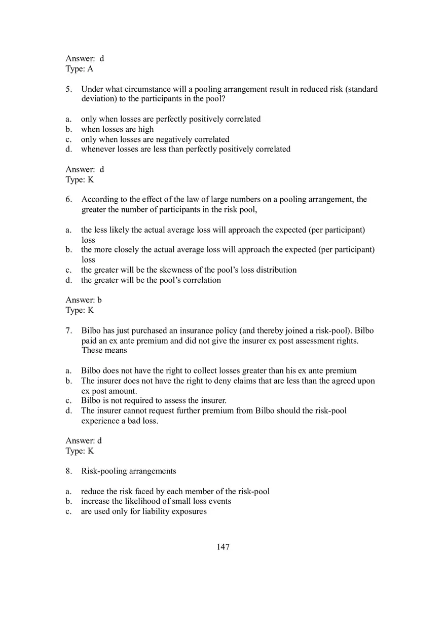 Chapter 4 Pooling Arrangements and the Diversification of Risk - Page 2