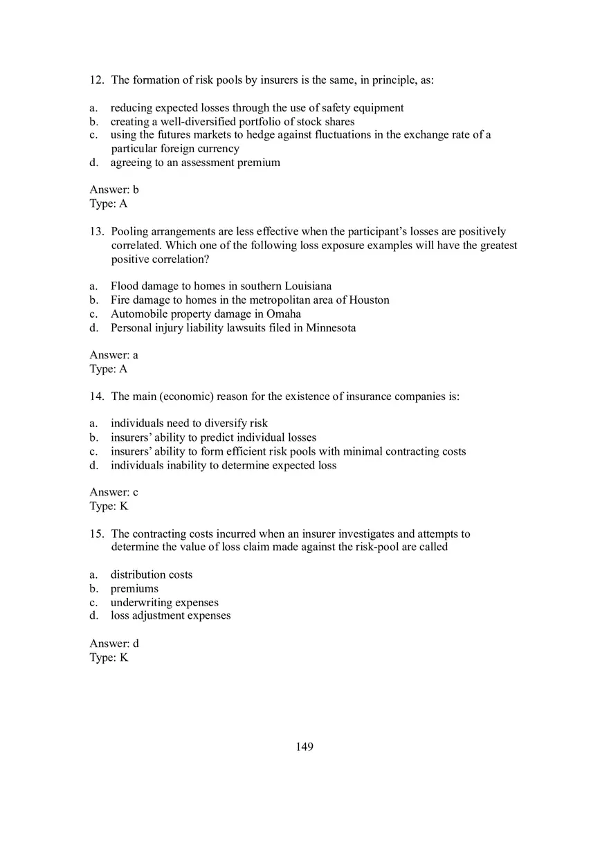 Chapter 4 Pooling Arrangements and the Diversification of Risk - Page 4