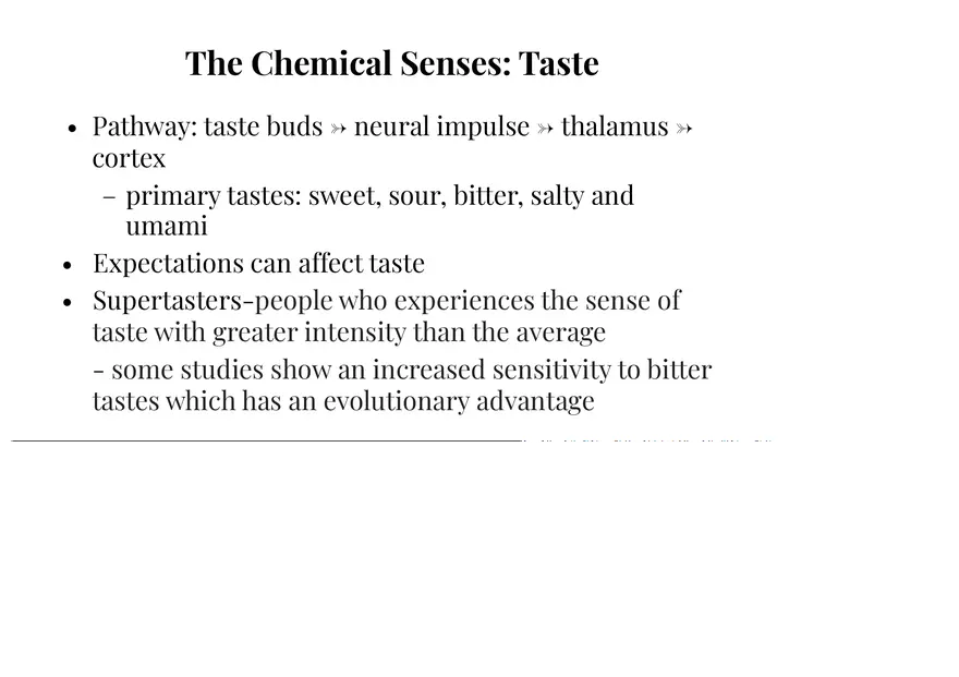 Unit 3 The Chemical Senses - Page 2