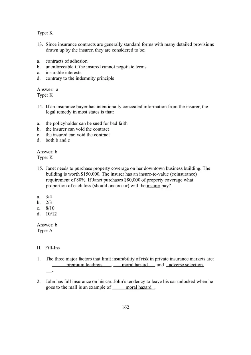 Chapter 10 Insurability of Risk, Contractual Provisions, and Legal Doctrines - Page 4
