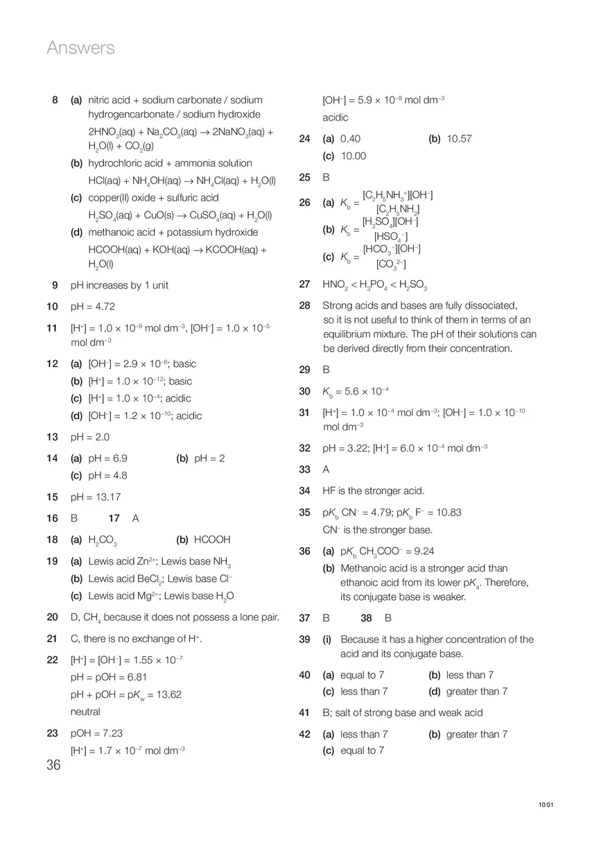 Chemistry Answers Chapter 8 - Page 2