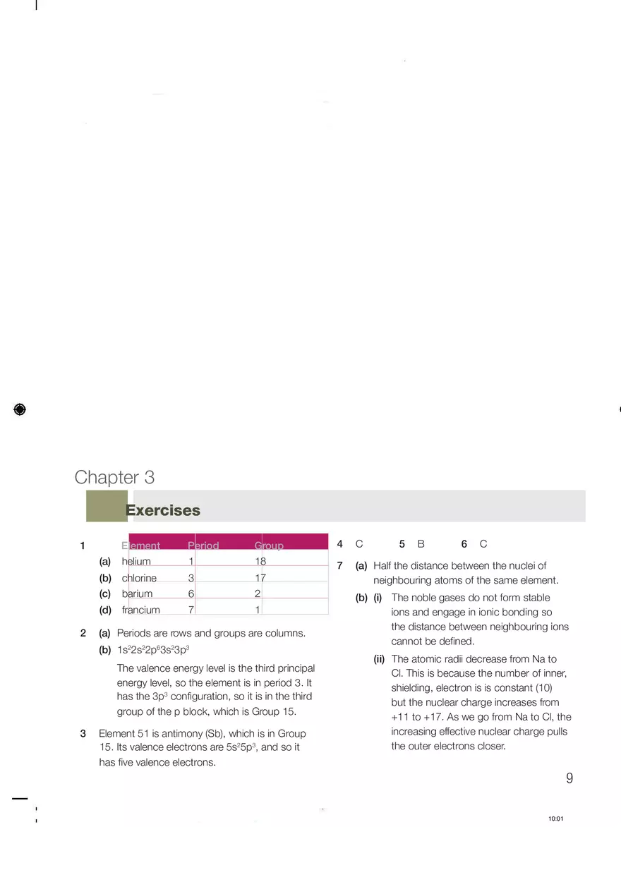 Chemistry Answers Chapter 3 - Page 1