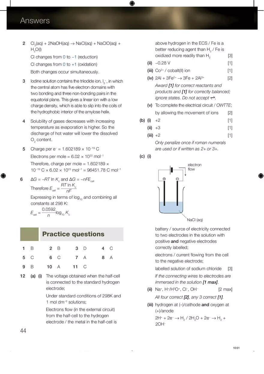 Chemistry Answers Chapter 9 - Page 4