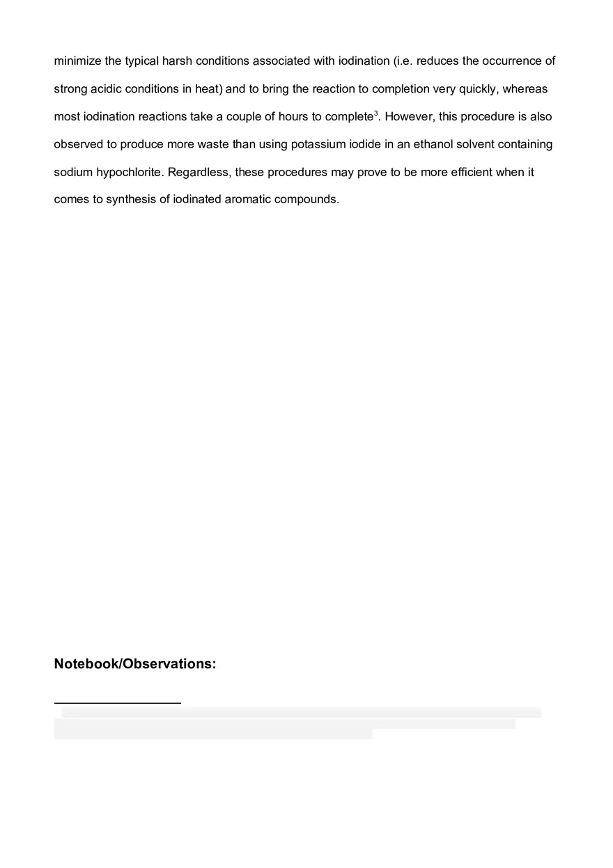 Electrophilic Aromatic Iodination of Vanillin - Page 12