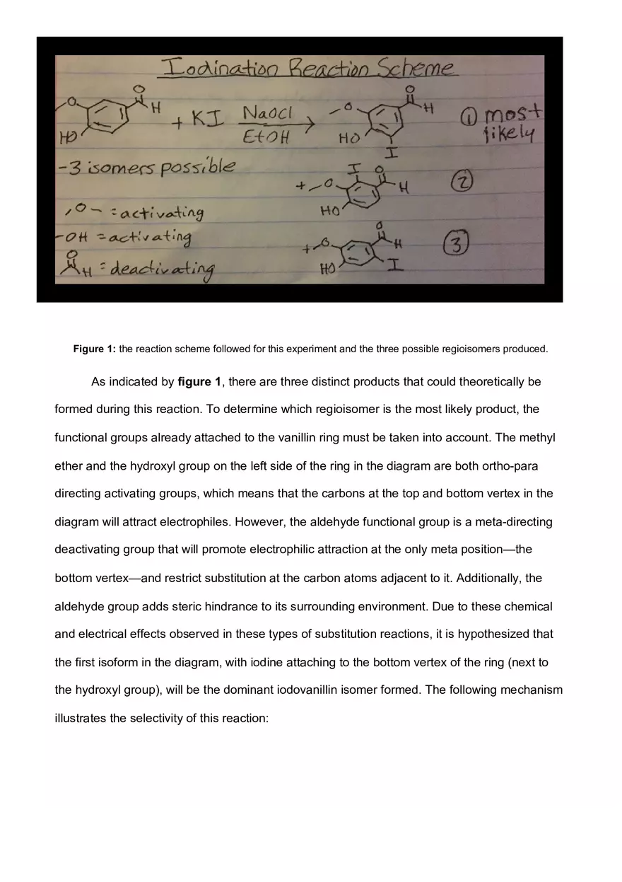 Electrophilic Aromatic Iodination of Vanillin - Page 2