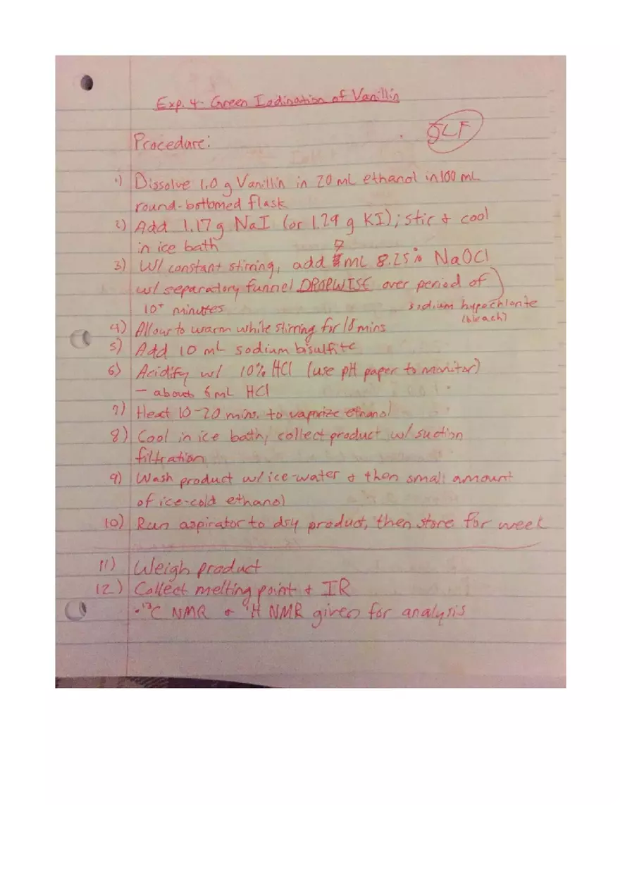 Electrophilic Aromatic Iodination of Vanillin - Page 3