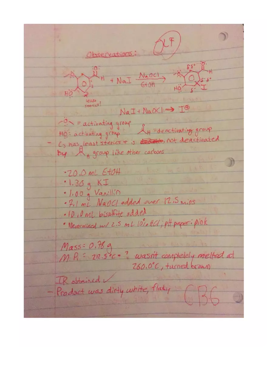 Electrophilic Aromatic Iodination of Vanillin - Page 4