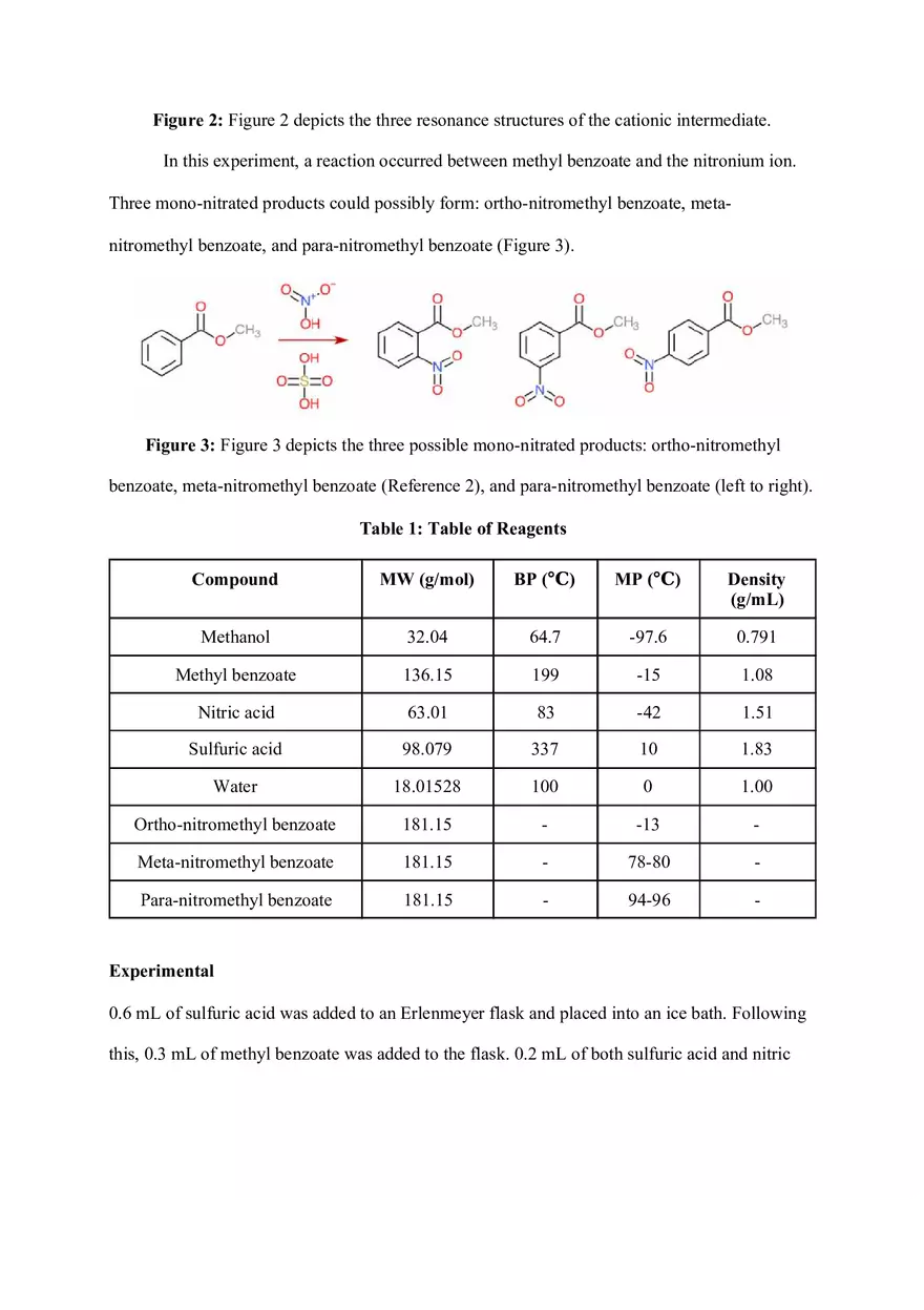 Nitration of Methyl Benzoate Lab - Page 2