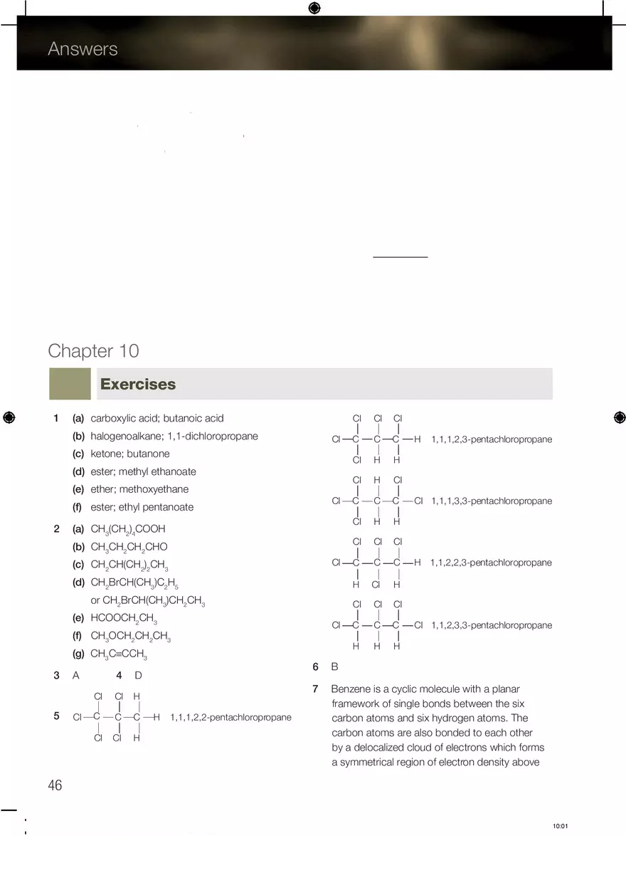 Chemistry Answers Chapter 10 - Page 1
