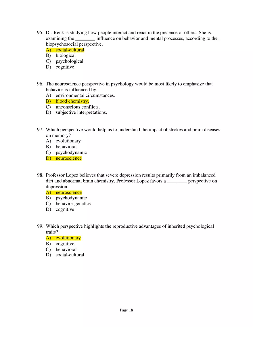 Psychology Module 1 Part 3 - Page 1