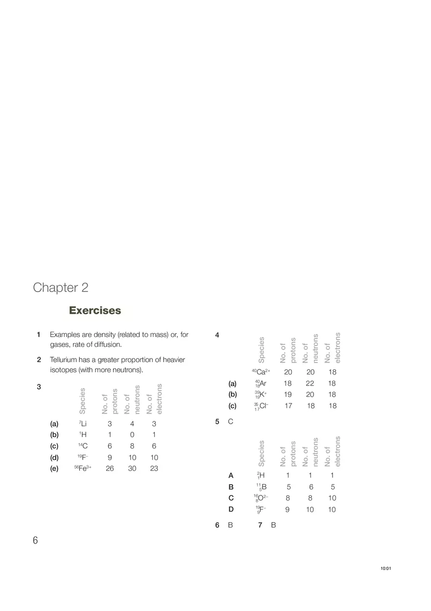 Chemistry Answers Chapter 2 - Page 1