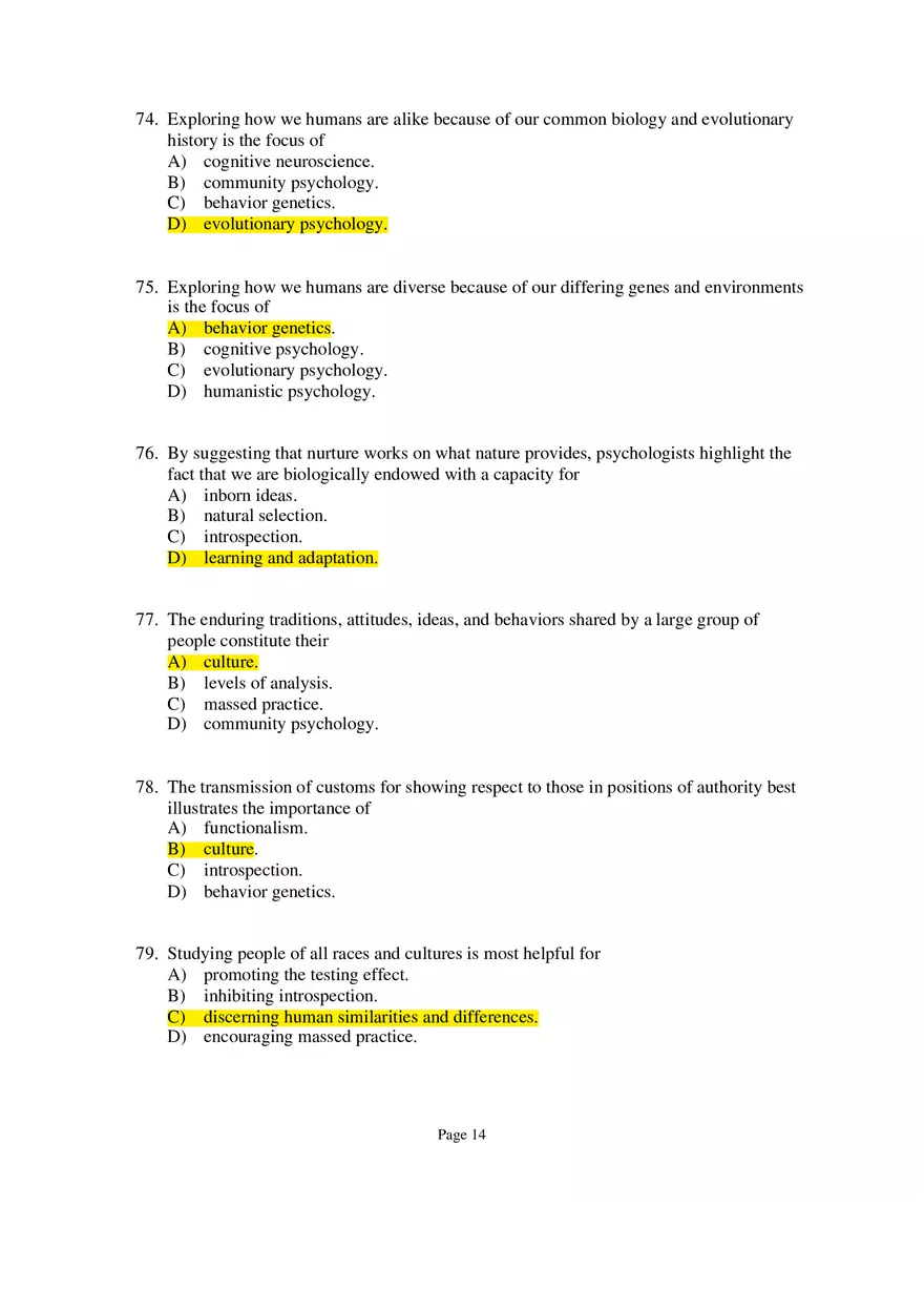 Psychology Module 1 Part 2 - Page 6