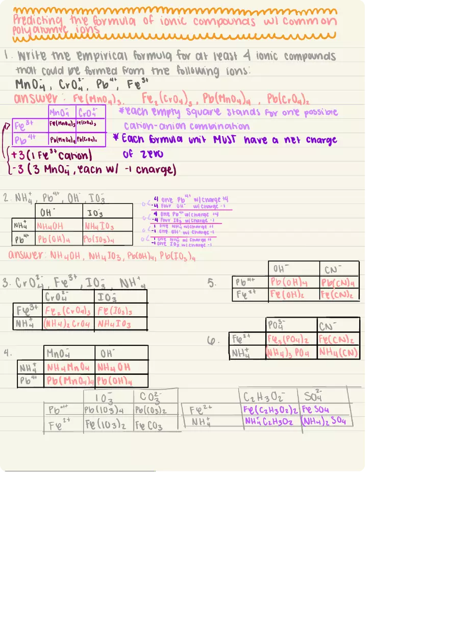 Chemistry Objective 2b Answers - Page 5
