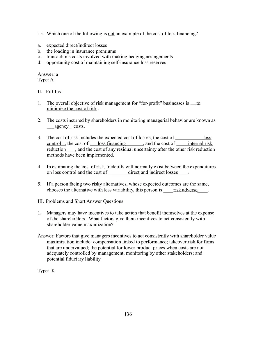 Chapter 2 Objective of Risk Management - Page 5
