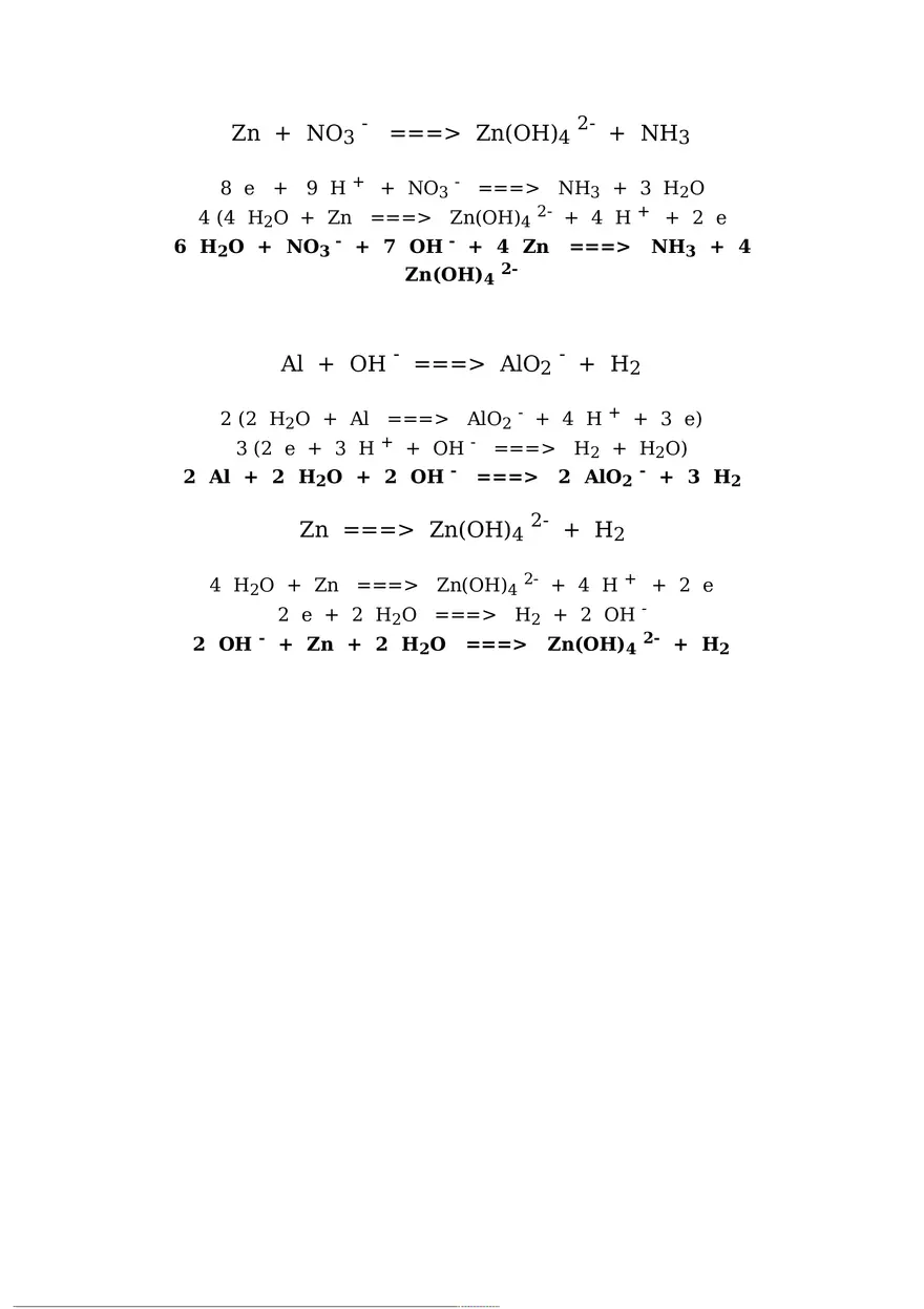 Balancing Redox Reactions Worksheet - Page 3