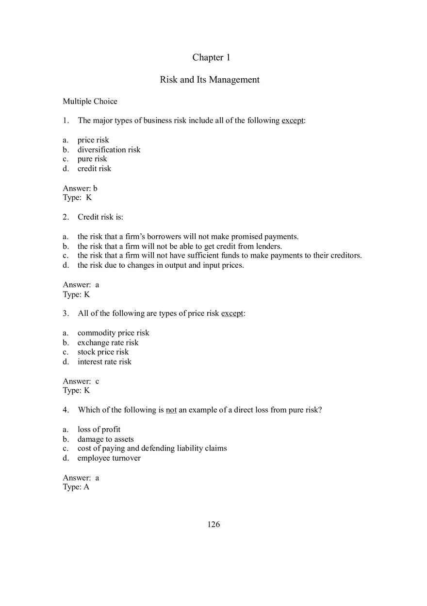 Chapter 1 Risk and Its Management - Page 1