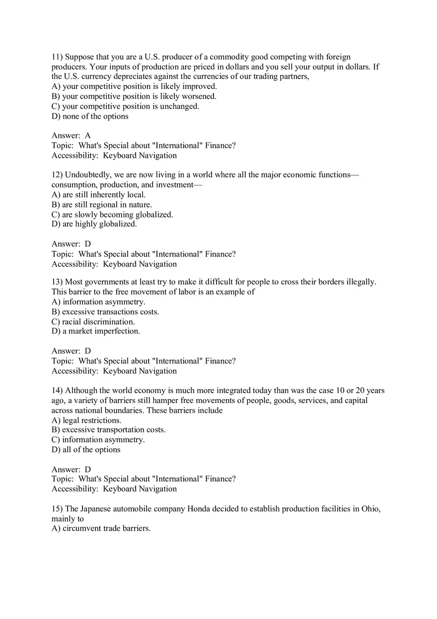 Chapter 1 Globalization and the Multinational Firm Answers 1 - Page 4