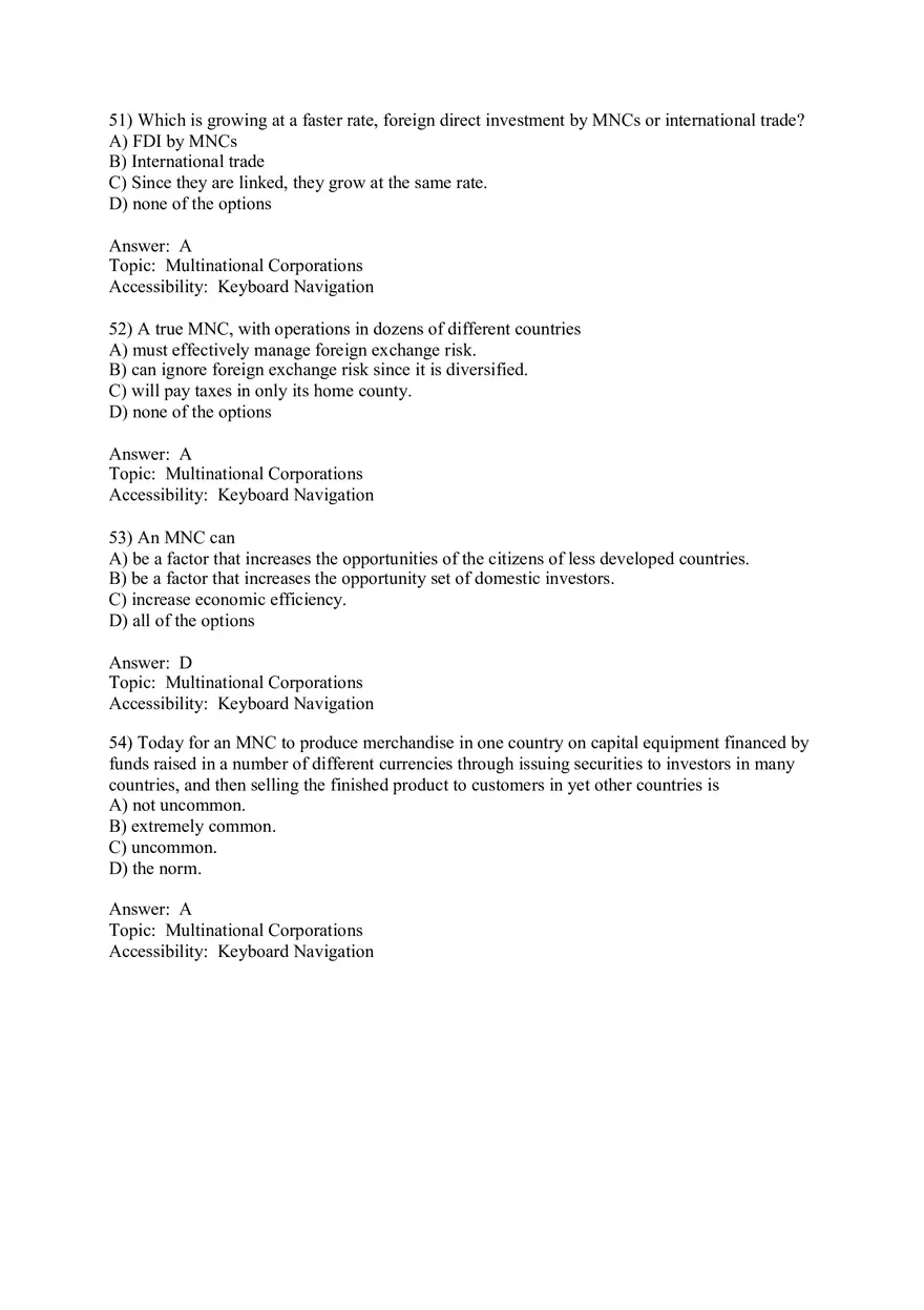 Chapter 1 Globalization and the Multinational Firm Answers 2 - Page 5