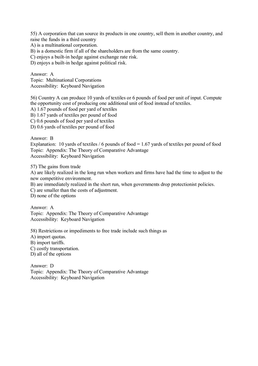 Chapter 1 Globalization and the Multinational Firm Answers 2 - Page 6