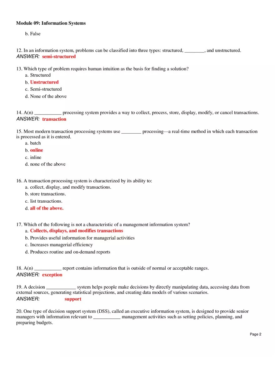 Module 09 Information Systems - Page 2