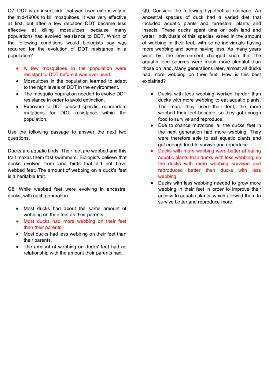 Evolution Questions Darwinian Snails - Page 2