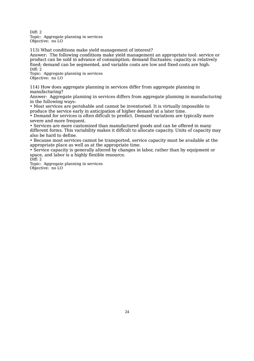 Chapter 13  Aggregate Planning Essay 1 - Page 5