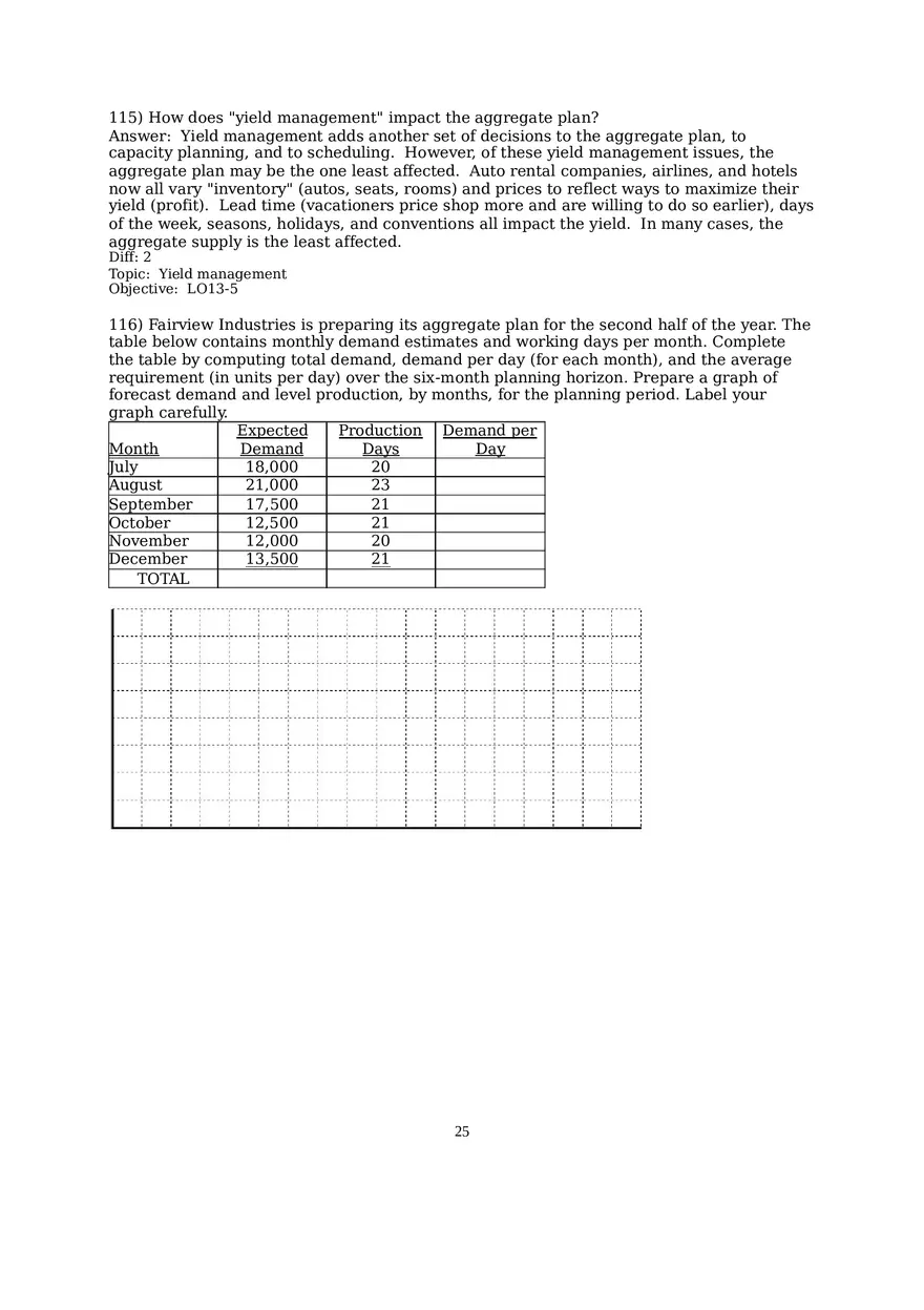 Chapter 13  Aggregate Planning Essay 1 - Page 6