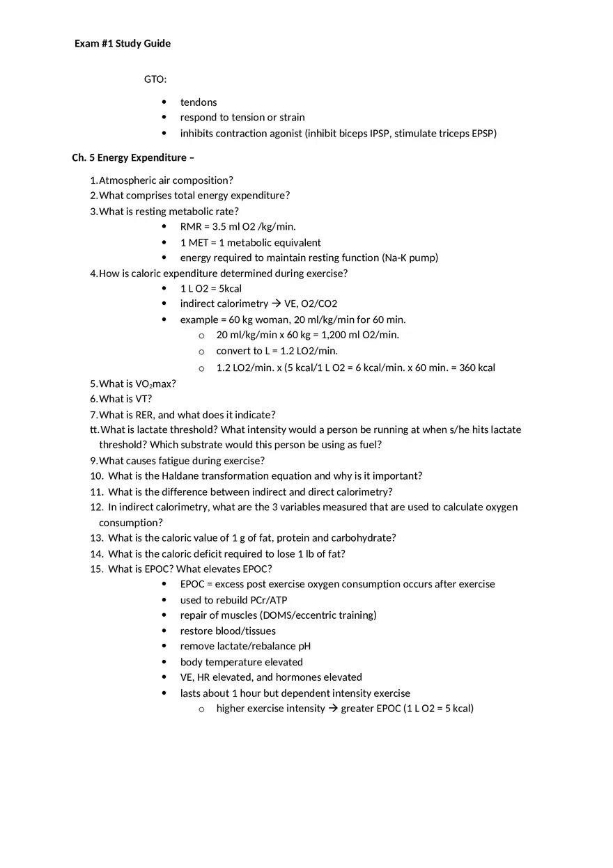 Human Anatomy and Physiology Exam 1 Study Guide - Page 3