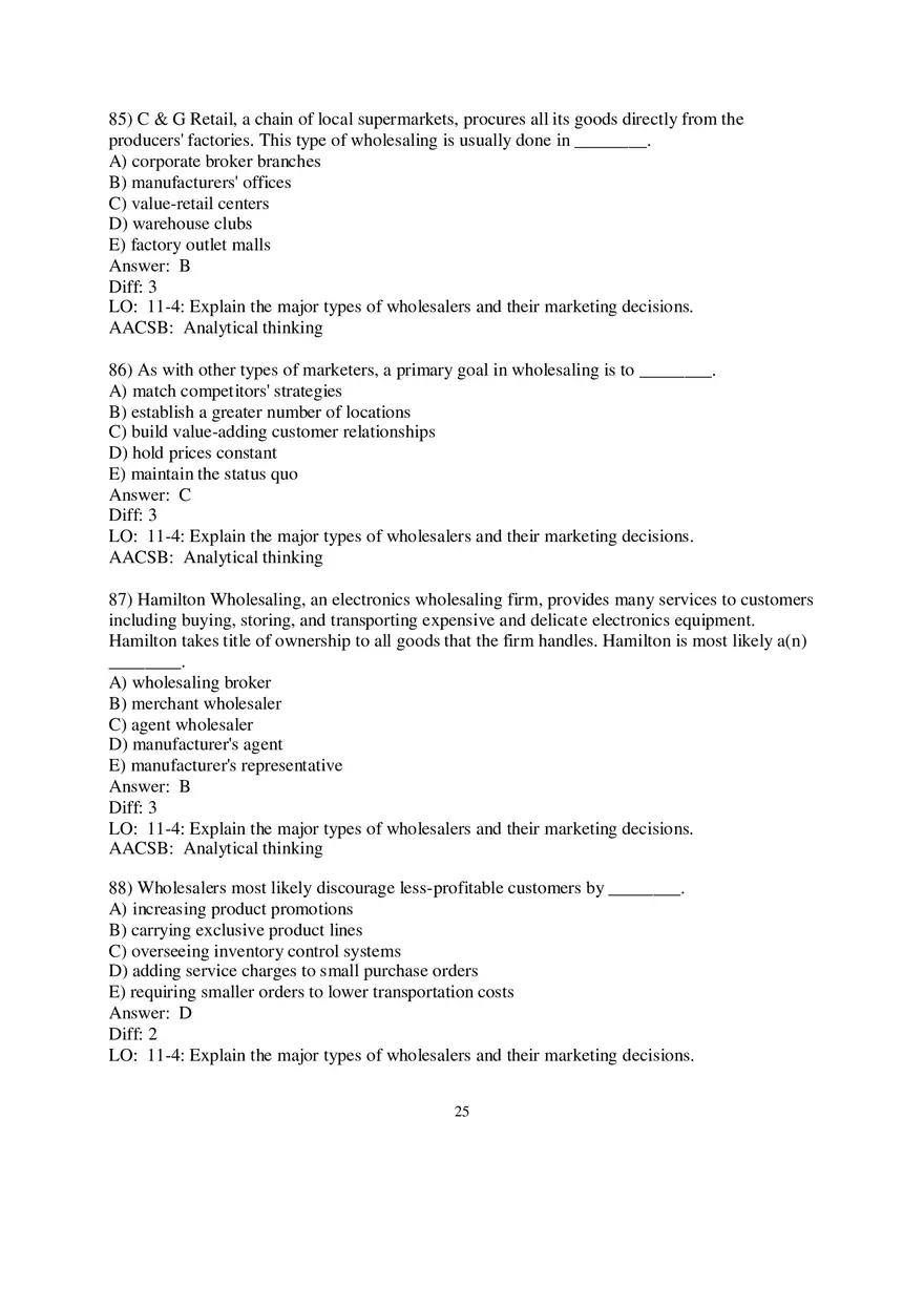 Chapter 11 Retailing and Wholesaling Answers Part 2 - Page 3