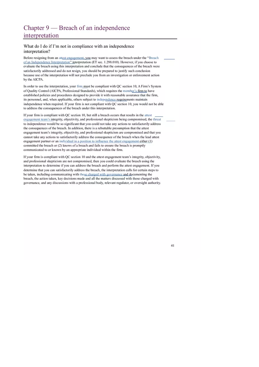 Chapter 9 Breach of an Independence Interpretation - Page 1