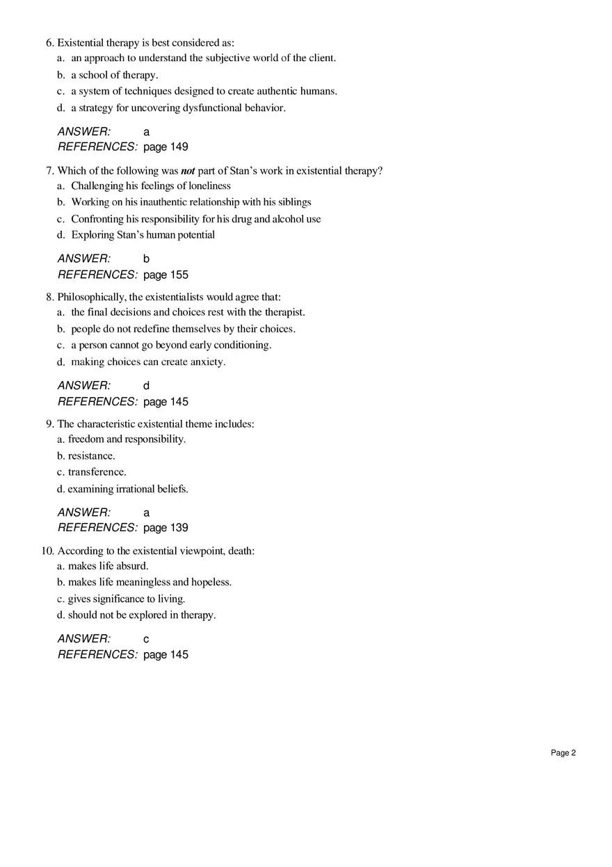 Existential Therapy Questions - Page 2