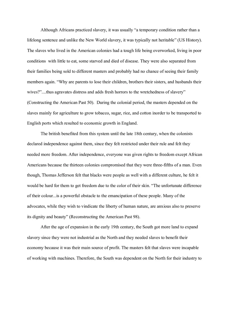 Slavery in U.S. History - Page 2