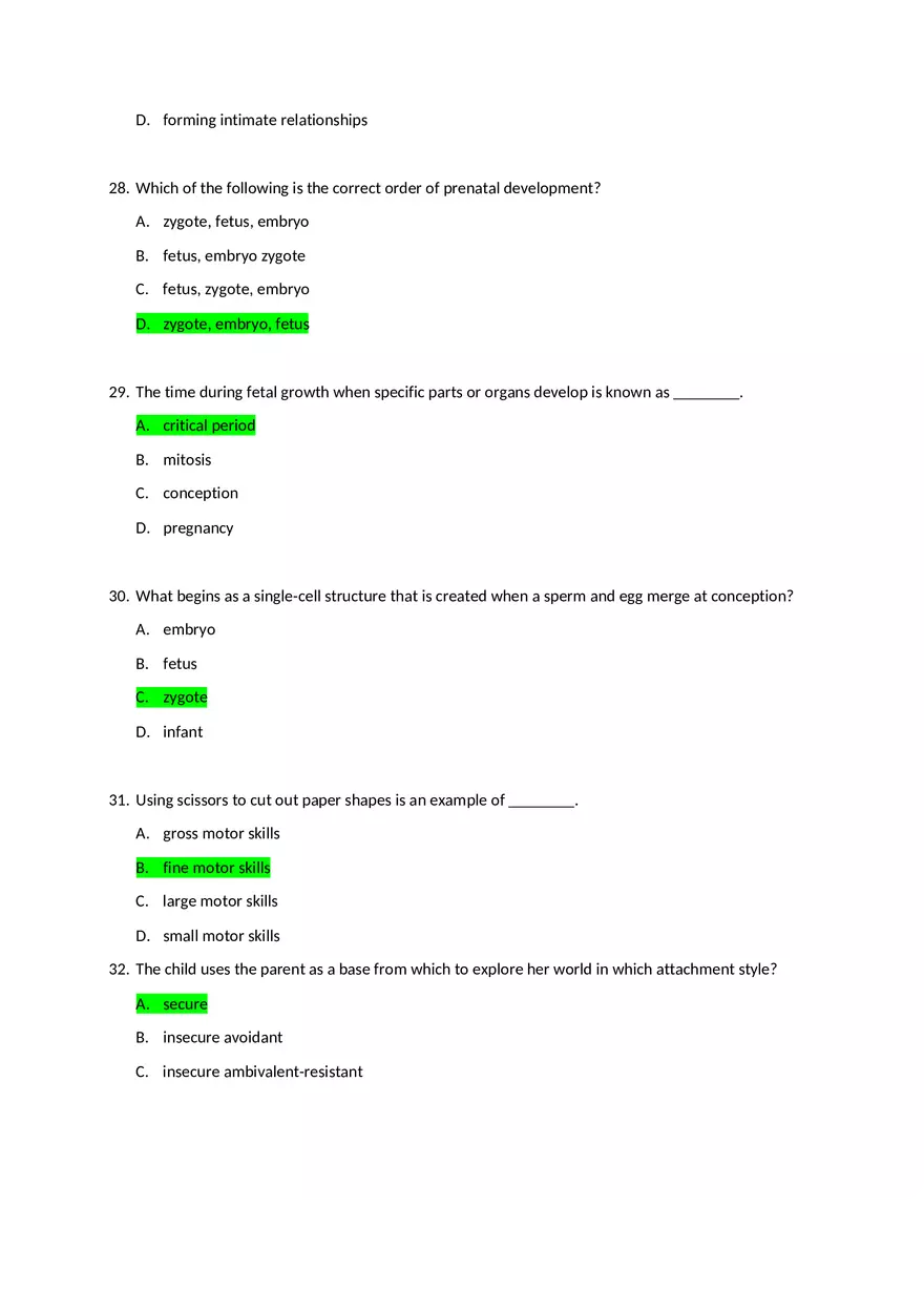 Psychology Unit 1 Review Questions - Page 6