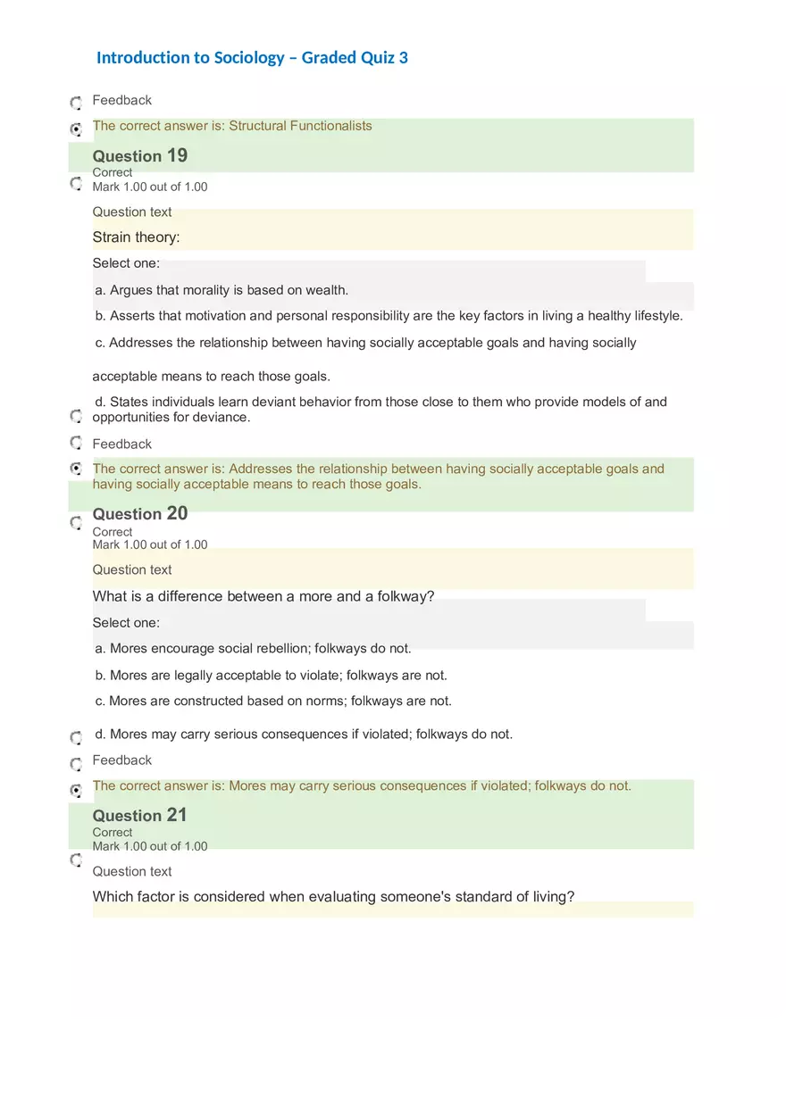 Introduction to Sociology – Graded Quiz 3 - Page 12