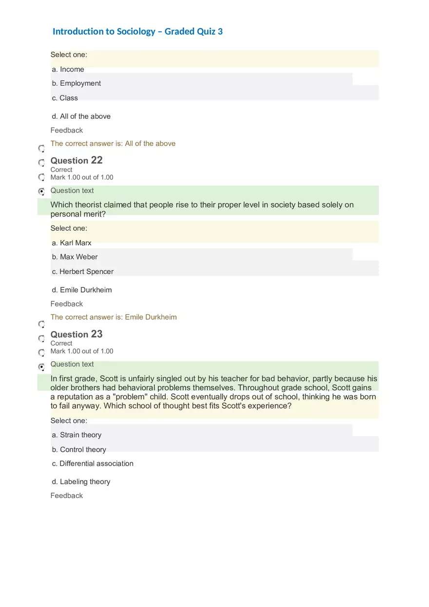 Introduction to Sociology – Graded Quiz 3 - Page 13