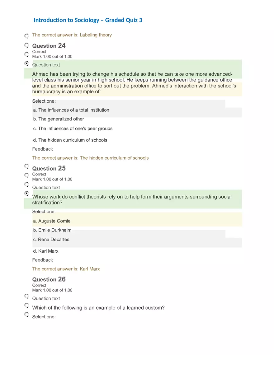 Introduction to Sociology – Graded Quiz 3 - Page 14