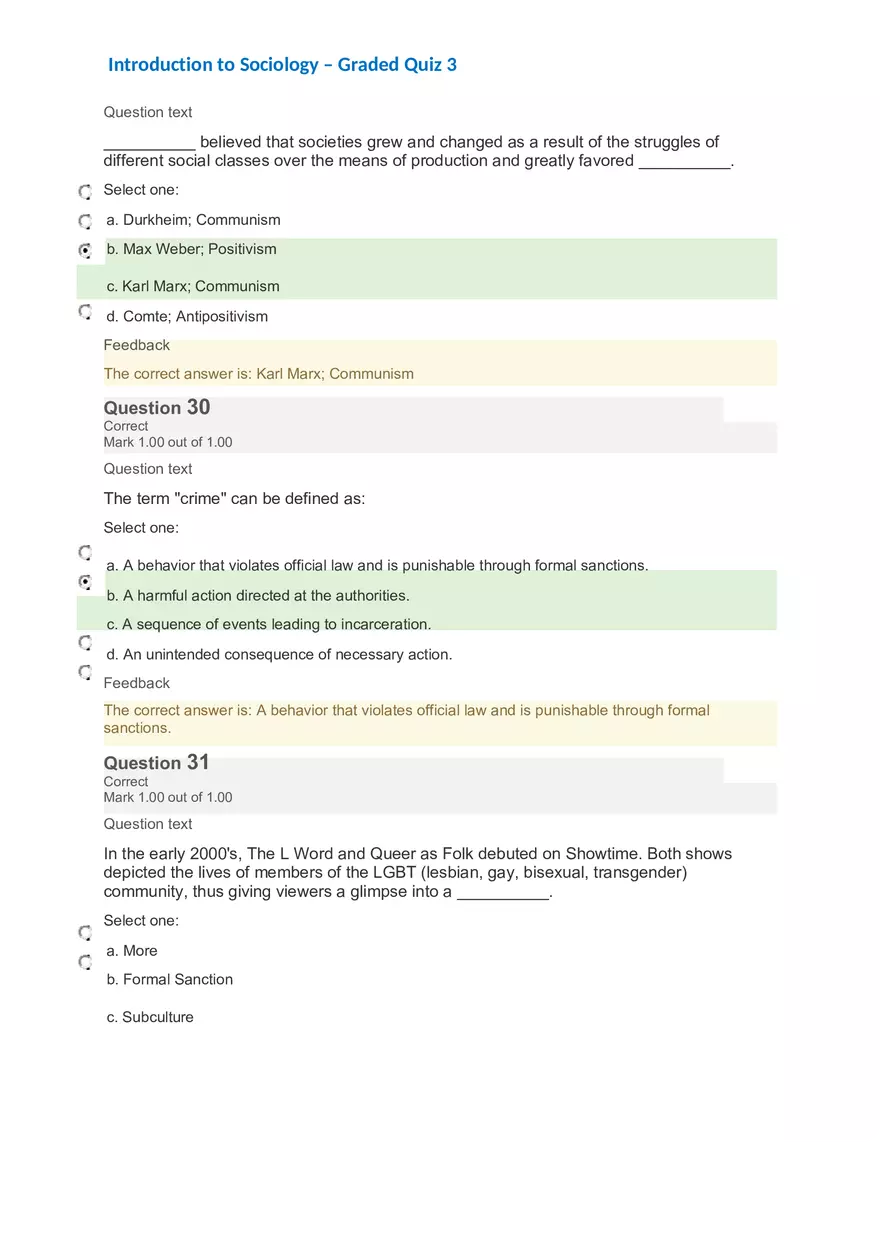 Introduction to Sociology – Graded Quiz 3 - Page 4
